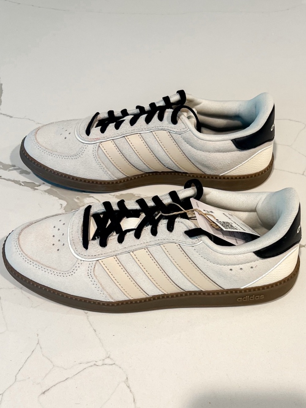 Adidas Breaknet Sleek Off White and Crystal Linen Sneaker Womens Sz 7 - Picture 10 of 15